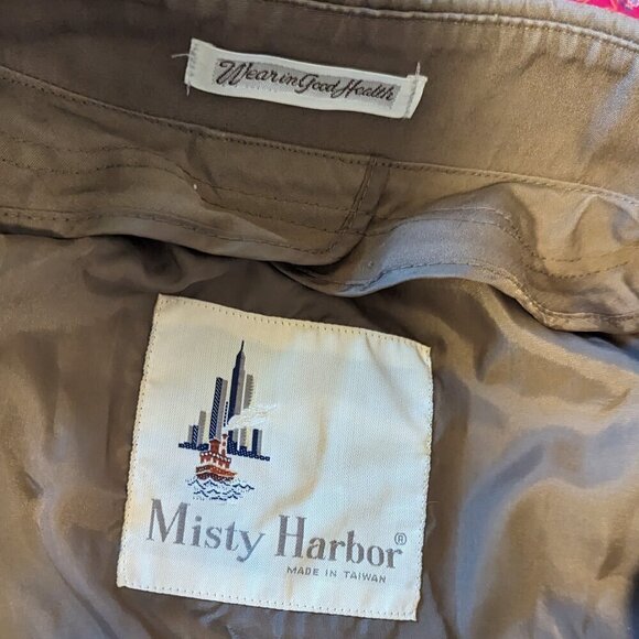 Vintage 1970’s Misty Harbor Trench Coat Double Breasted Epaulettes Long Beige - Picture 6 of 11